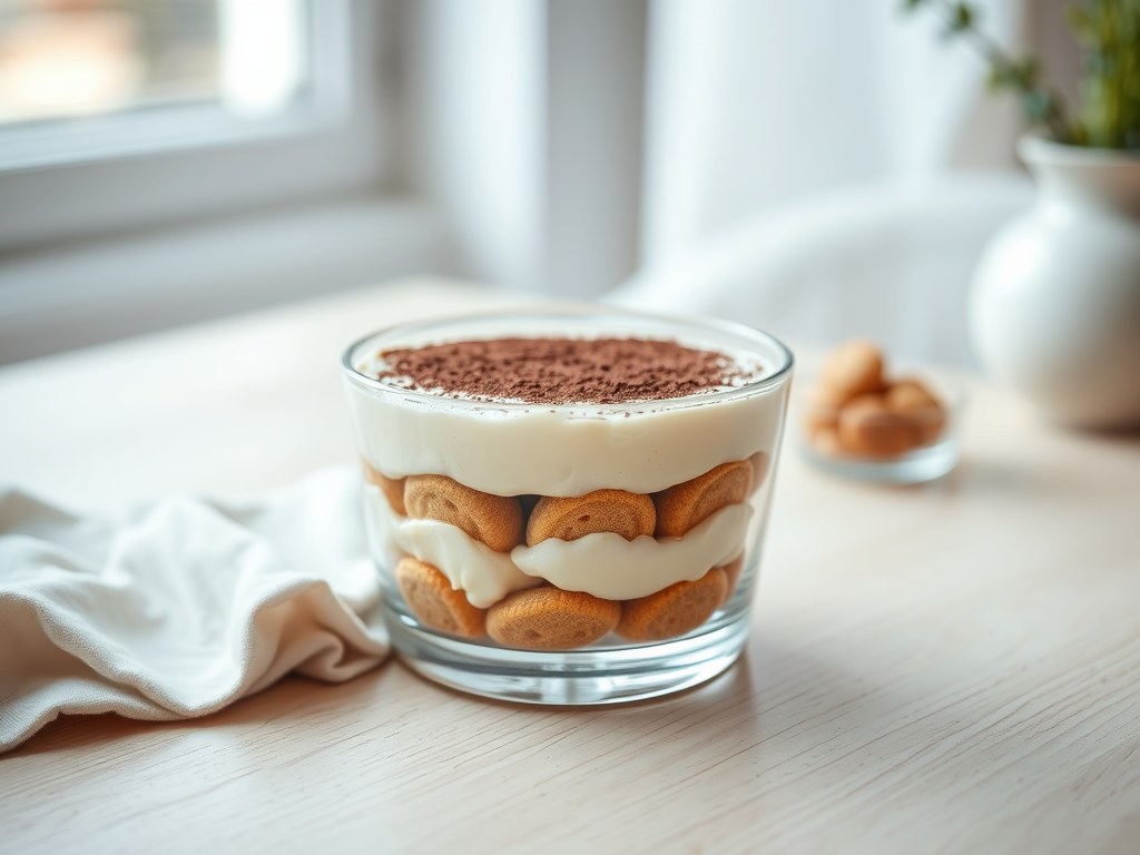 Tiramisu (zonder drank), AI-gegenereerde illustratie
