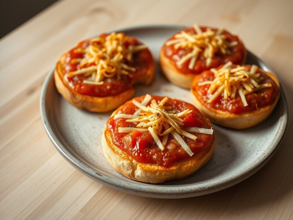 Toast pizza, AI-gegenereerde illustratie