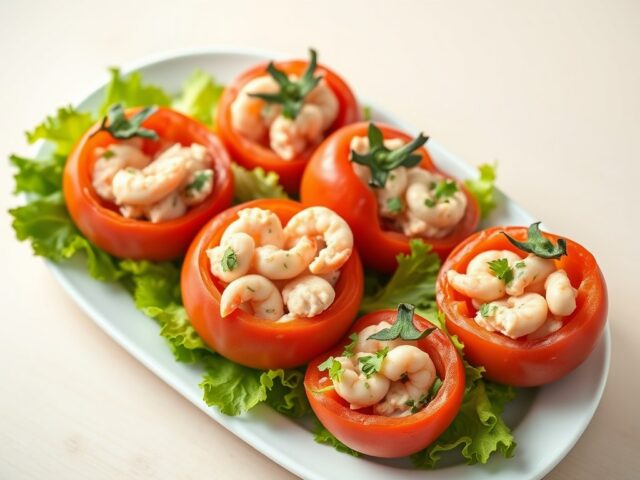 Tomaten-hors d’oeuvre met vis