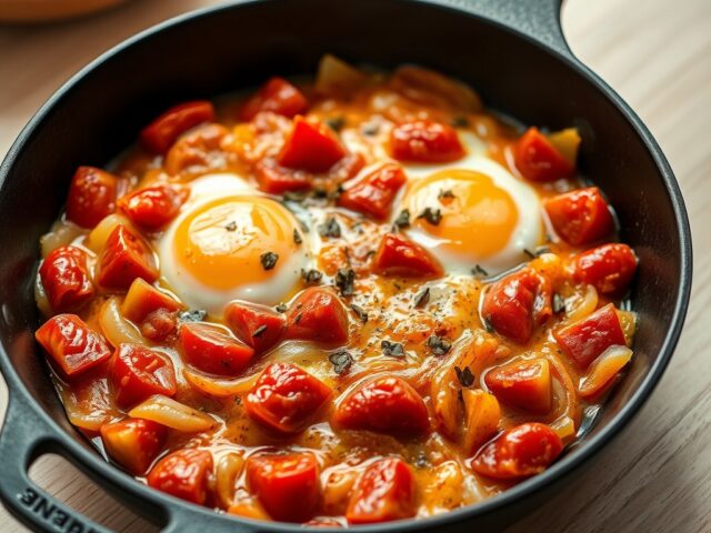 Tomaten, ui en ei