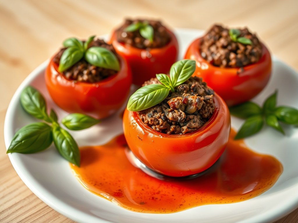 Tomatengehakt, AI-gegenereerde illustratie