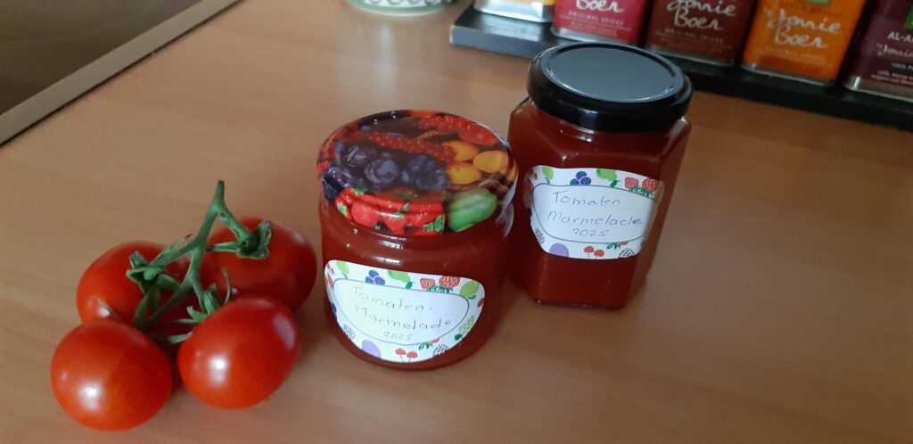 Tomatenmarmelade, zoet en beetje pittig tegelijk