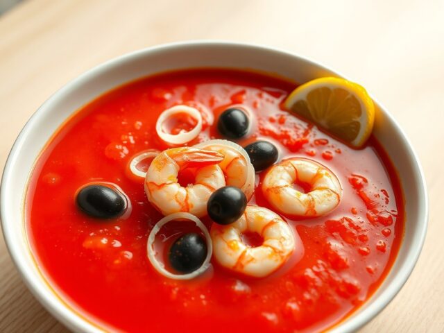 Tomatensoep met Garnalen en Wodka