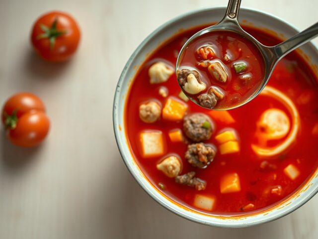 Tomatensoep van verse tomaten