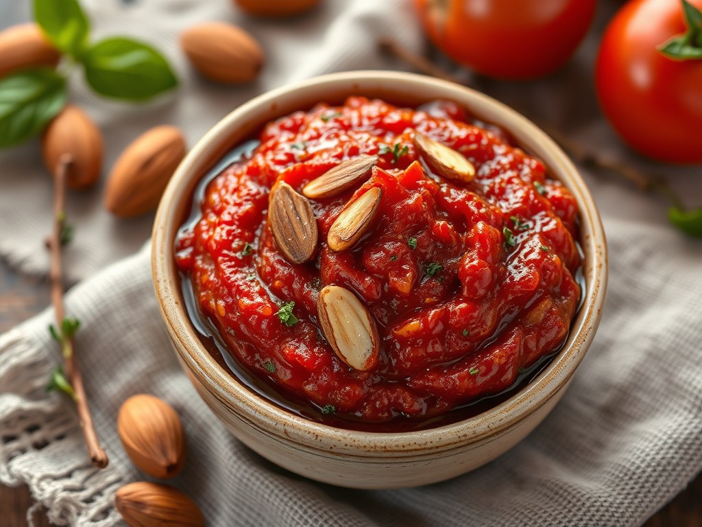 tomatentapenade, AI-gegenereerde illustratie