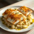 Tongfilet met geplette aardappel en (zie opm.)