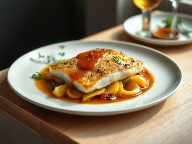 Tongfilets met gesmoord witloof en Orval-saus