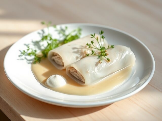 Tongrolletjes met een mousse van wilde champignons