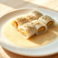 Tongrolletjes met prei en 5 minuten saus