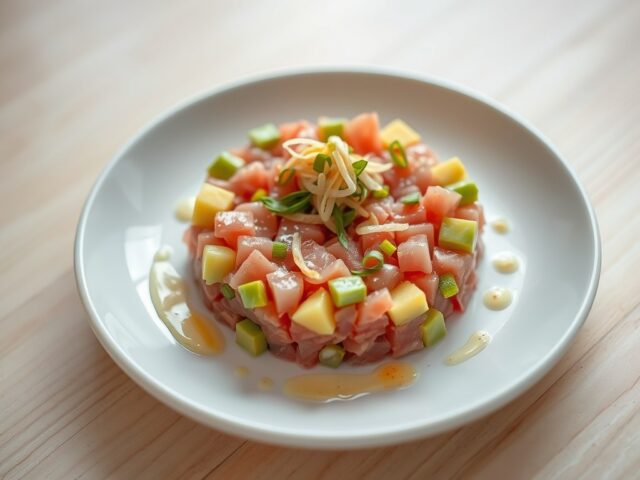 Tonijn Tartaar met Avocado en Gari