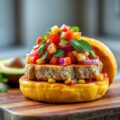 Tonijnburger met salsa
