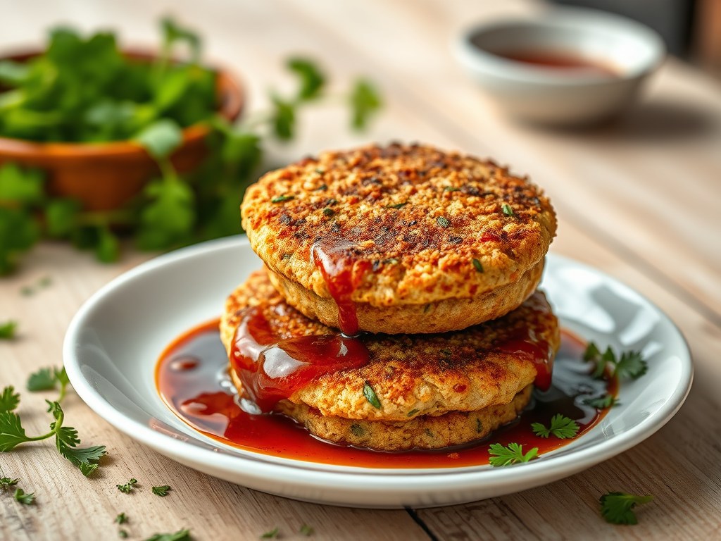 Tonijnburgers (Balchi di tuna), AI-gegenereerde illustratie