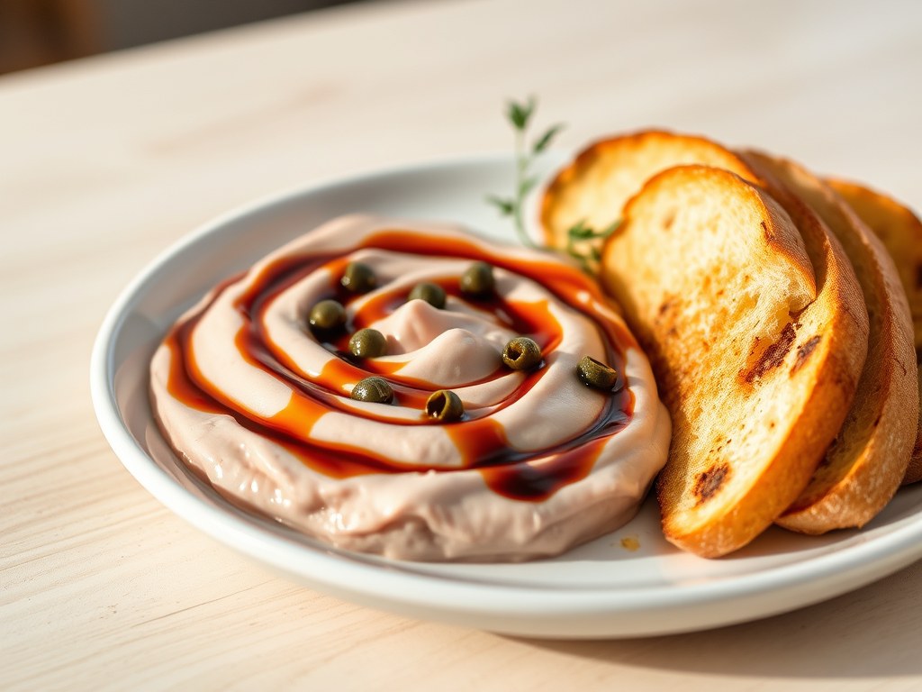 Tonijncréme met balsamicoazijn, AI-gegenereerde illustratie