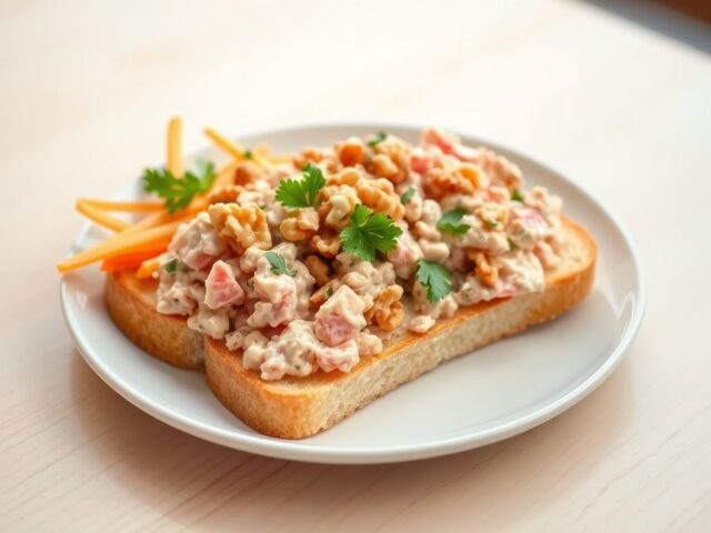 Tonijnsalade op toast