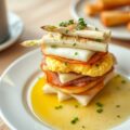 Torentje van asperges met Vlaamse ovengebakken ham