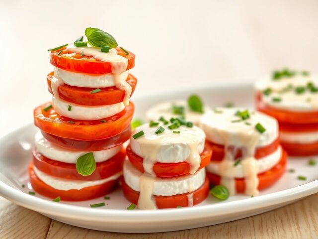 Torentje van tomaten en geitenkaas