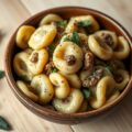 Tortellini met gelookte salie-boter