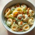 Tortellini met kruidenkaas en prei