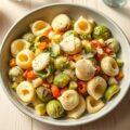 Tortellini met spruiten, citroencrème en Parmezaan