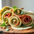 Tortilla wrap pesto, kaas en parmaham