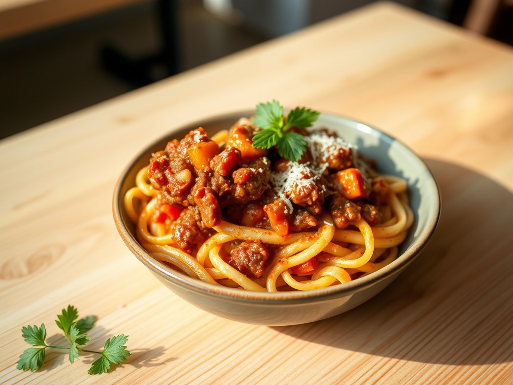 Toscaanse Pasta Saus (Ragù), AI-gegenereerde illustratie
