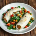 Toscaanse scholrolletjes met roergebakken spinazie