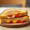 Tosti met Paprika en Mozzarella