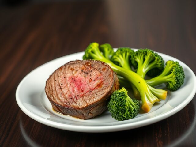 Tournedos van rundvlees met broccoli