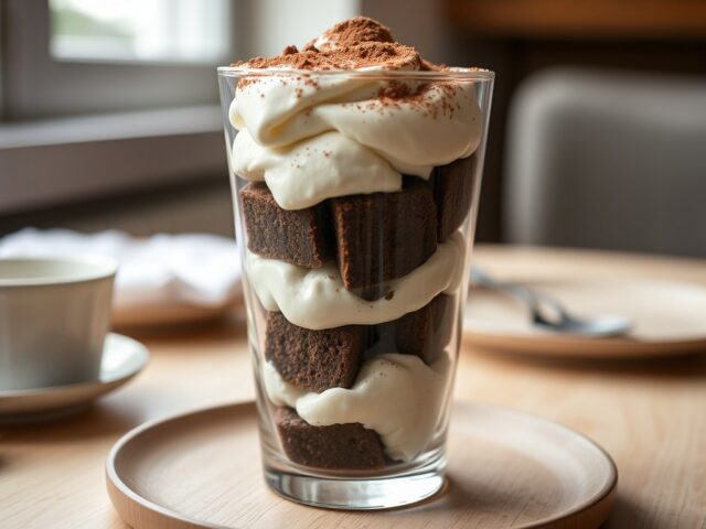 Trifle met chocoladecake