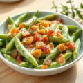 Tuinbonen met bacon en bonenkruidsaus