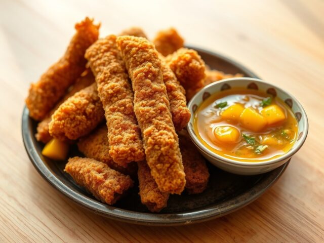 Tulang Goreng Mangga (Gebakken Bot met Mango)