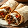 Turkse tortilla met yoghurtsaus