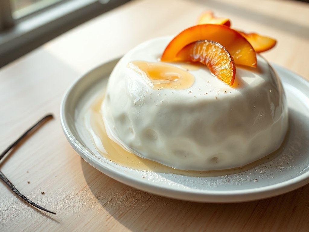 Turkse yoghurtbavarois, AI-gegenereerde illustratie