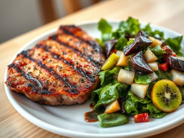 Varkens Carbonades en een Kruidige Salade met een Aziatisch Tintje