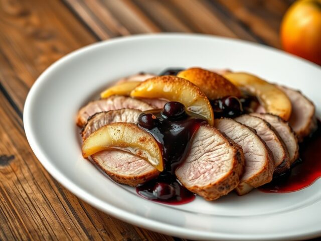 Varkensfilet met Zwarte Bessen