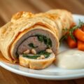Varkenshaas en pijnboompitten in filodeeg