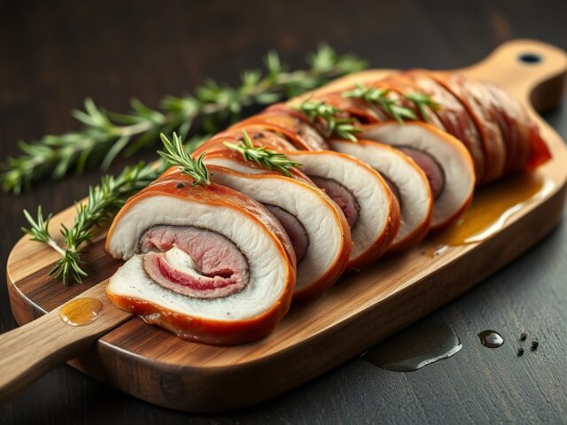 Varkenshaas Gewikkeld in Pancetta op Romeinse wijze