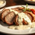 Varkenshaas met Boursin-tomatensaus