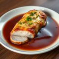 Varkenshaas met een korstje van Corsendonkse kaas en een saus van Belgisch bier