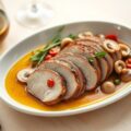 Varkenshaas met zongedroogde tomaat en champignons