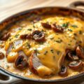 varkenshaasgratin met paddenstoelen- hollandaise