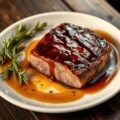 Varkensoester met Karamelsaus