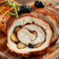 Varkensrollade met appels en pruimen