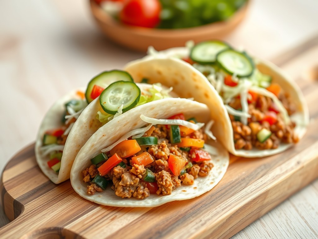 Vegetarische taco’s, AI-gegenereerde illustratie