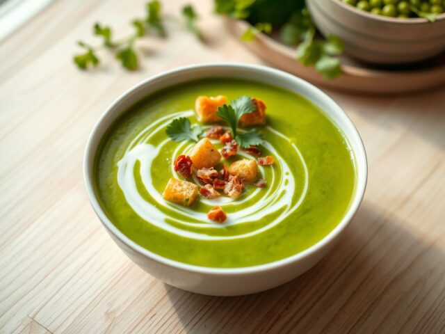Velouté van doperwtjes