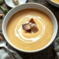 Velouté van wintergroenten met grookte paling