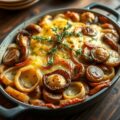 Venkel met champignons en kaas