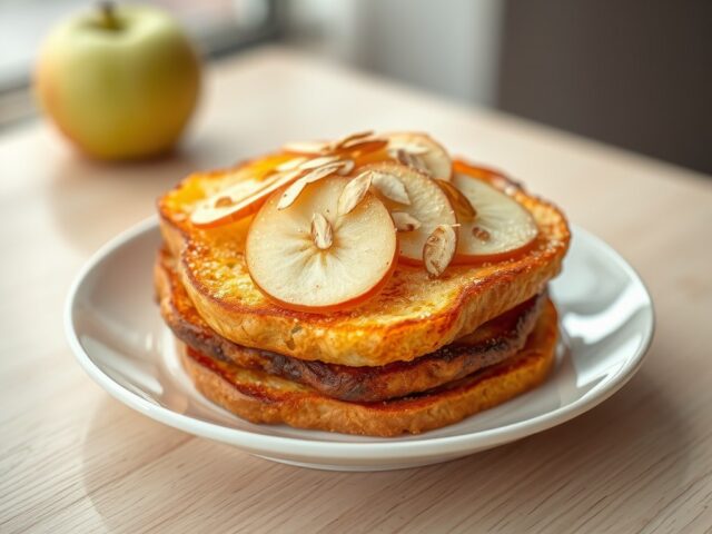 Verloren brood met amandelen en appel