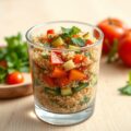 Verrine van Bulgur met gekruide groenten