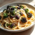 Verse Tagliatelle met (Paarse) Broccoli en dunne Kaassaus
